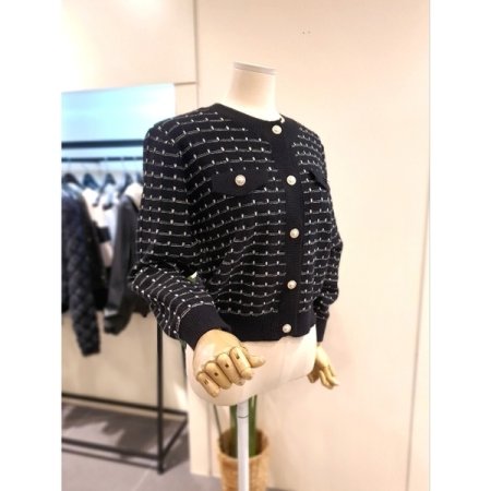 르마 니트 가디건 블랙