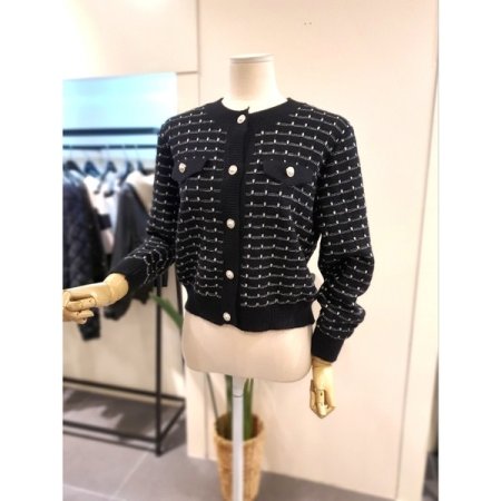 르마 니트 가디건 블랙