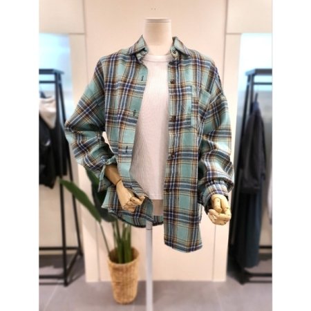 선셋 체크 셔츠 옐로우