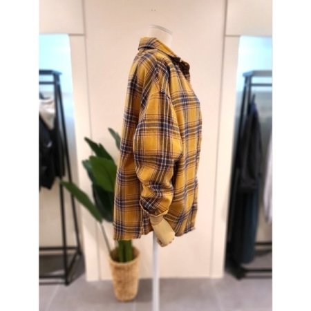 선셋 체크 셔츠 옐로우