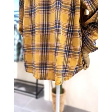 선셋 체크 셔츠 옐로우