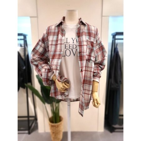 63 체크 셔츠 레드