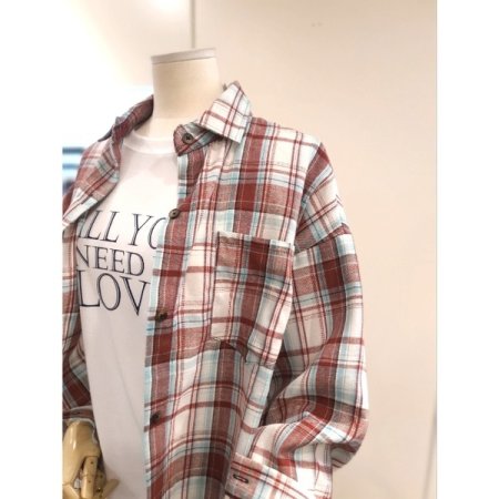 63 체크 셔츠 레드