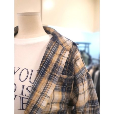 소프트 체크 셔츠 네이비