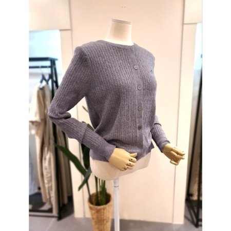 라운드넥 리본 자수 가디건 4색상