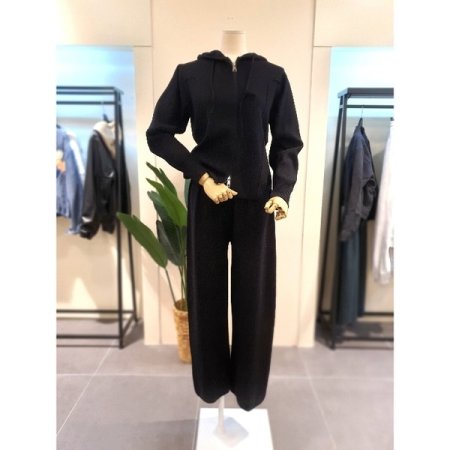 니트 집업 후드 팬츠 세트