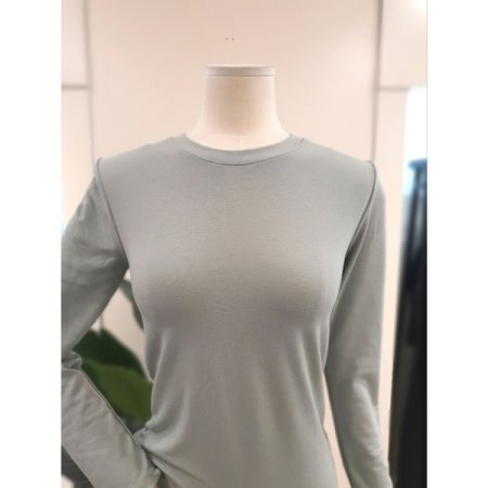 베이직 라운드넥 긴팔 티셔츠 카키