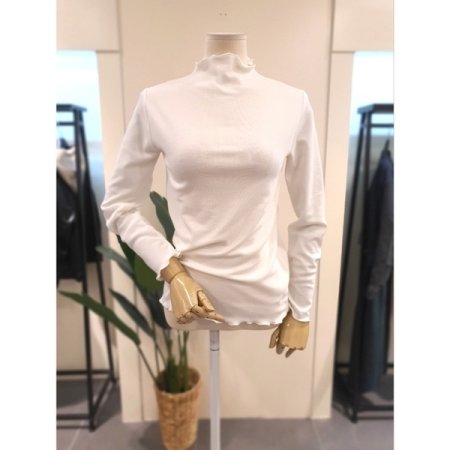 물결 반목 긴팔티 스카이블루