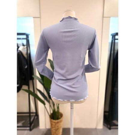 물결 반목 긴팔티 스카이블루