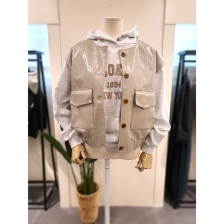 에코 빅포켓 레더 베스트 브라운