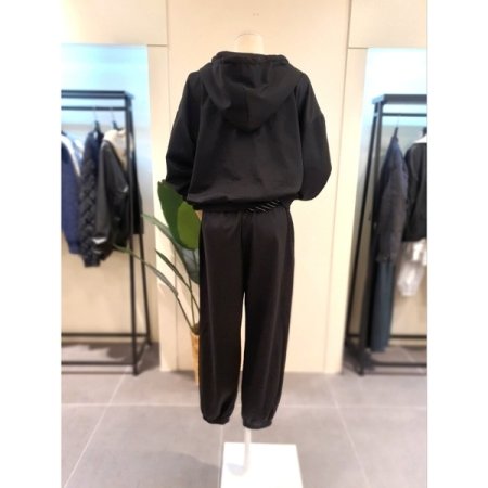 후드 집업 조거팬츠 세츠 블랙