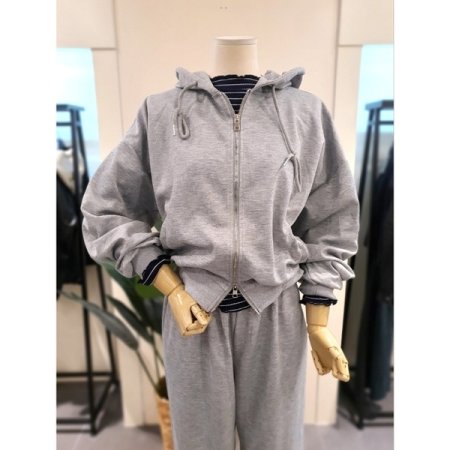 후드 조거 트레이닝세트 그레이