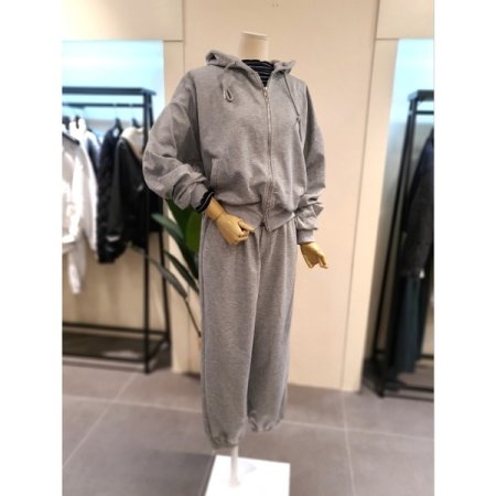 후드 조거 트레이닝세트 그레이