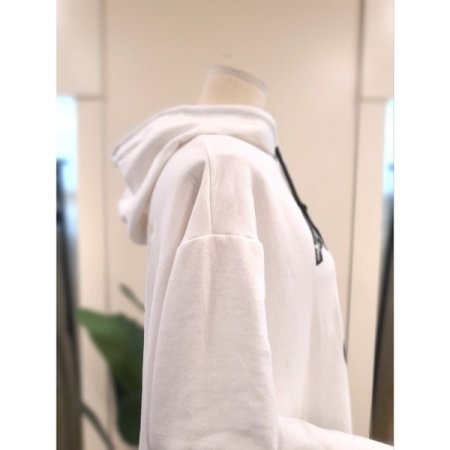 카페 레터링 후드티 아이보리