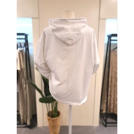 카페 레터링 후드티 아이보리