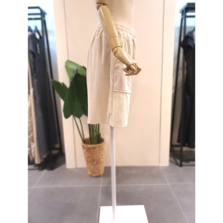 코듀로이 4부 밴딩 팬츠 베이지