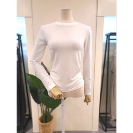 찰떡 라운드넥 긴팔 티셔츠 베이지