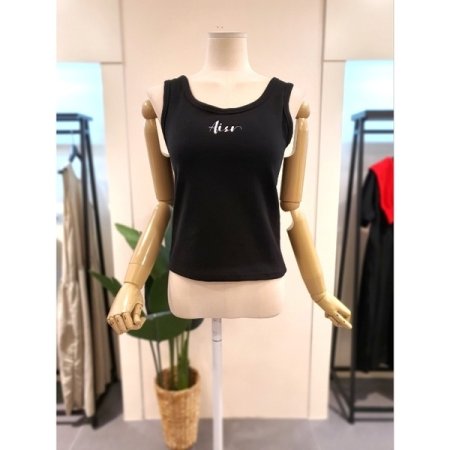 패드내장 민소매 이너 티셔츠 블랙