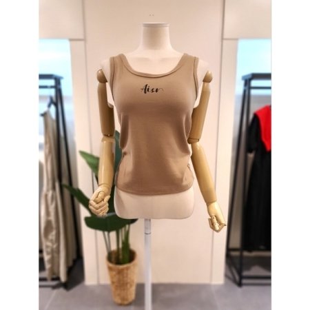 패드내장 민소매 이너 티셔츠 블랙