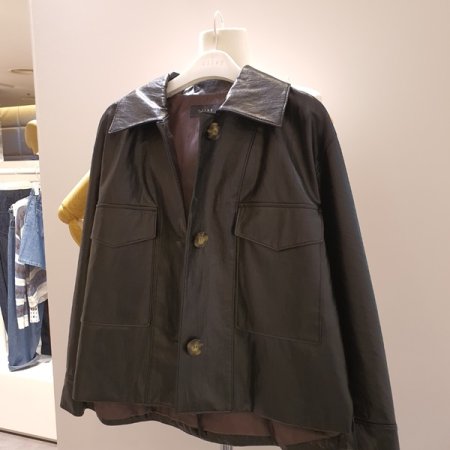 버튼업레자자켓