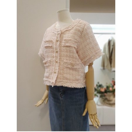 트위드반팔자켓