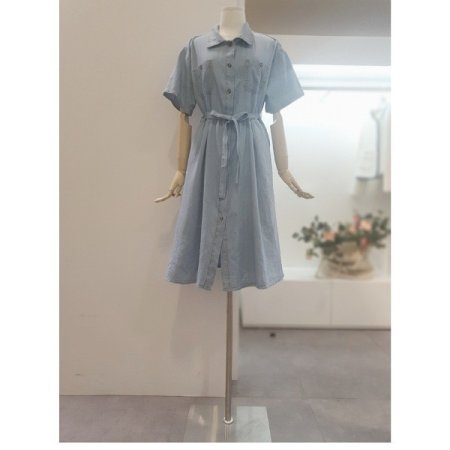 데님반팔원피스