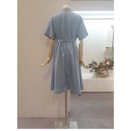 데님반팔원피스