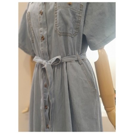 데님반팔원피스