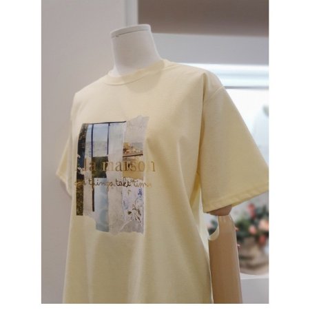 라운드프린팅티셔츠