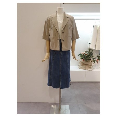 하프슬리브크롭자켓