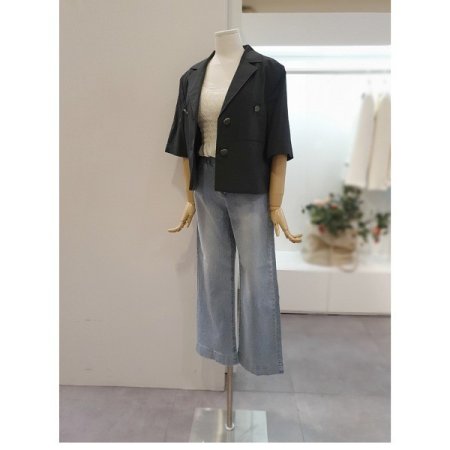 하프슬리브크롭자켓