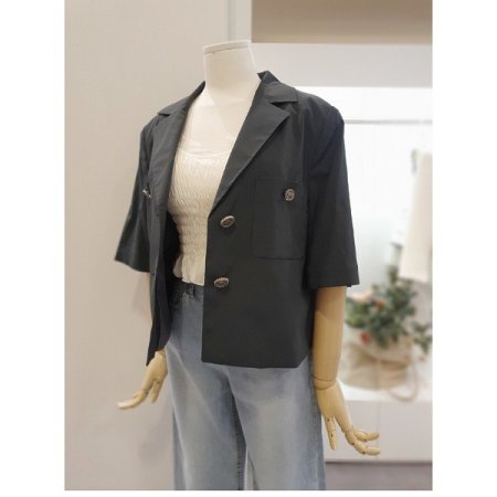 하프슬리브크롭자켓