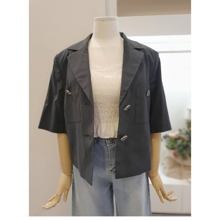 하프슬리브크롭자켓