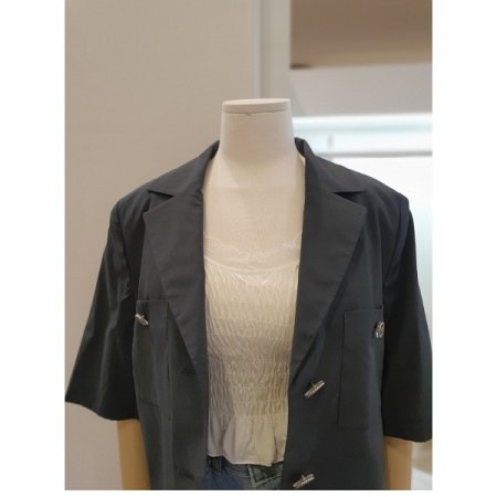 하프슬리브크롭자켓