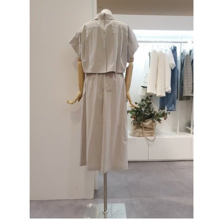 레이어드오픈카라원피스