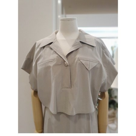 레이어드오픈카라원피스