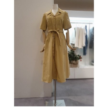 허리밴딩단추원피스