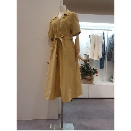 허리밴딩단추원피스