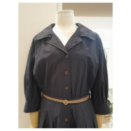 벨티드주름원피스