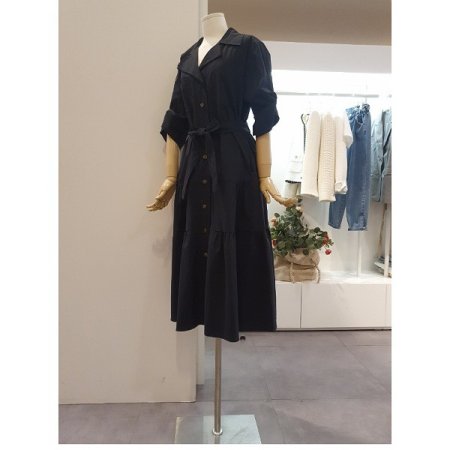 셔링홀벨티드원피스