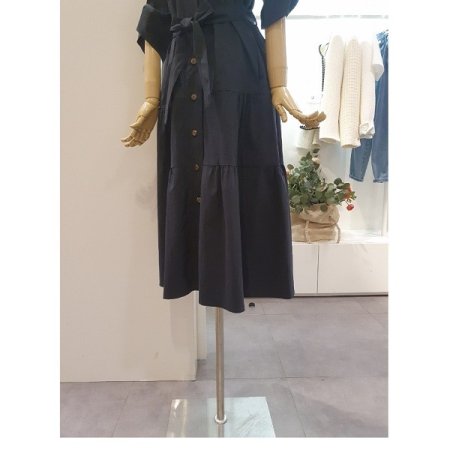 셔링홀벨티드원피스