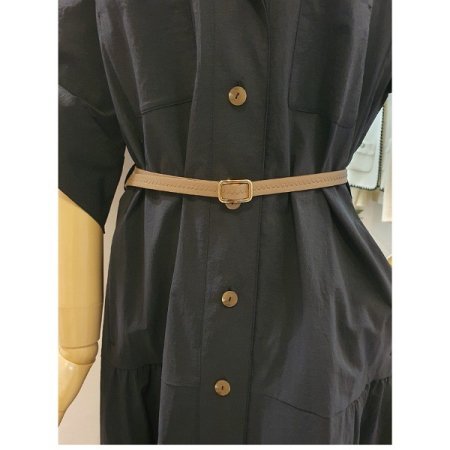 셔링홀벨티드원피스