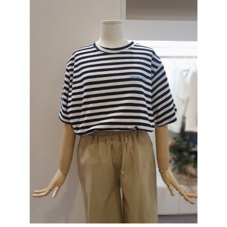 라운드스트라이프티셔츠