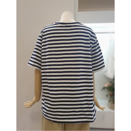 라운드스트라이프티셔츠
