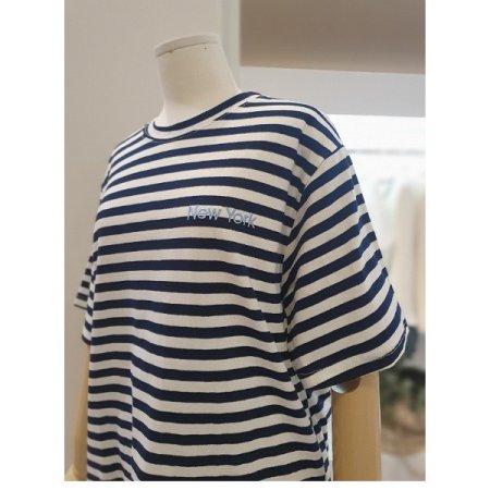 라운드스트라이프티셔츠