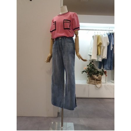 밑단트임데님팬츠