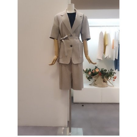 린넨벨티드자켓