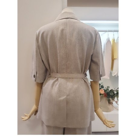 린넨벨티드자켓