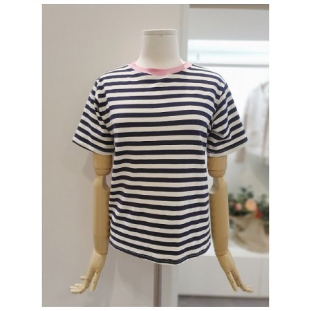 스트라이프반팔티셔츠