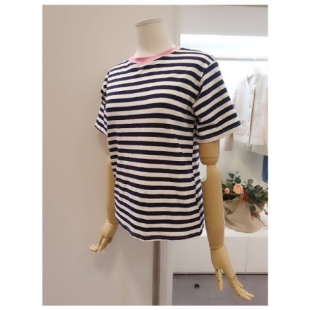 스트라이프반팔티셔츠